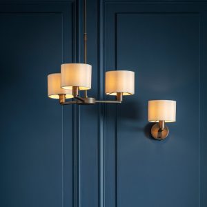 Gallery Direct Daley 3 Pendant Antique Bronze 385 655mm | Shackletons