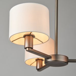 Gallery Direct Daley 3 Pendant Antique Bronze 385 655mm | Shackletons