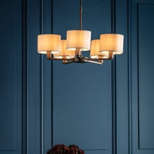 Gallery Direct Daley 5 Pendant Antique Bronze | Shackletons