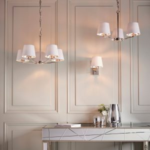 Gallery Direct Harvey 5 Pendant Light Bright Nickel | Shackletons