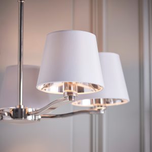 Gallery Direct Harvey 5 Pendant Light Bright Nickel | Shackletons