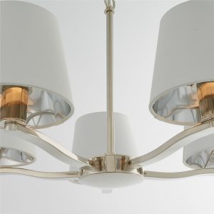 Gallery Direct Harvey 5 Pendant Light Bright Nickel | Shackletons