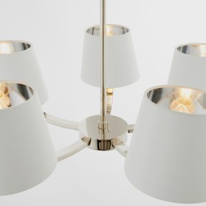 Gallery Direct Harvey 5 Pendant Light Bright Nickel | Shackletons