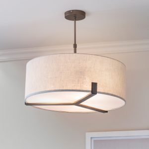 Gallery Direct Hayfield Pendant Light BronzeNatural | Shackletons