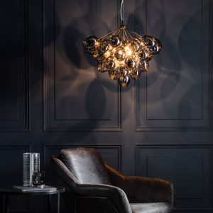 Gallery Direct Infinity 6 Pendant Light Black Chrome | Shackletons