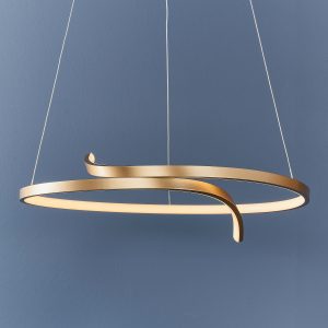 Gallery Direct Rafe Pendant Light Brushed Gold | Shackletons