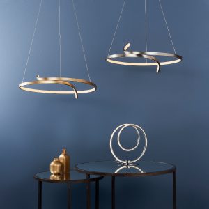 Gallery Direct Rafe Pendant Light Brushed Gold | Shackletons