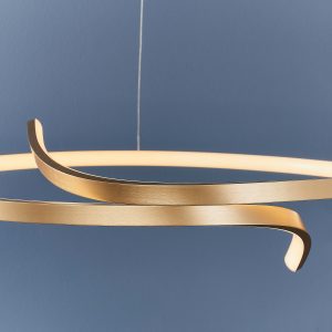 Gallery Direct Rafe Pendant Light Brushed Gold | Shackletons