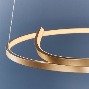 Gallery Direct Rafe Pendant Light Brushed Gold | Shackletons