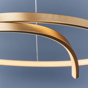 Gallery Direct Rafe Pendant Light Brushed Gold | Shackletons