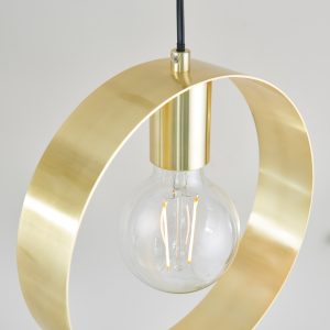 Gallery Direct Hoop 1 Pendant Light Brushed Brass | Shackletons