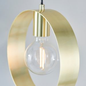 Gallery Direct Hoop 1 Pendant Light Brushed Brass | Shackletons