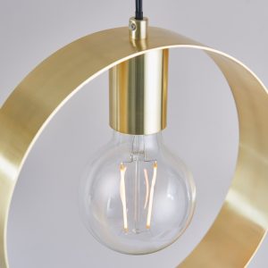 Gallery Direct Hoop 1 Pendant Light Brushed Brass | Shackletons