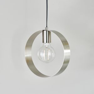 Gallery Direct Hoop 1 Pendant Light Brushed Nickel | Shackletons