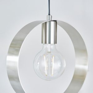 Gallery Direct Hoop 1 Pendant Light Brushed Nickel | Shackletons