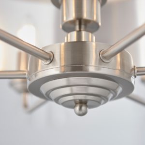 Gallery Direct Highclere 6 Pendant Light Chrome Natural | Shackletons