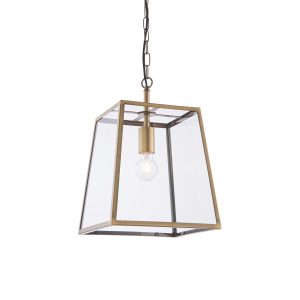 Gallery Direct Hurst Pendant Light Antique Brass | Shackletons