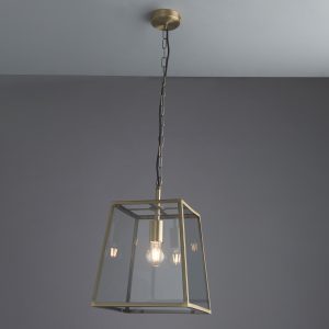 Gallery Direct Hurst Pendant Light Antique Brass | Shackletons