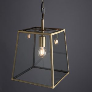 Gallery Direct Hurst Pendant Light Antique Brass | Shackletons