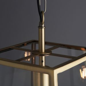 Gallery Direct Hurst Pendant Light Antique Brass | Shackletons