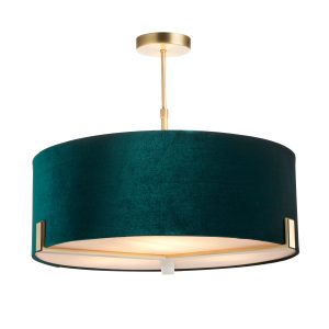 Gallery Direct Hayfield Pendant Light Antique Brass | Shackletons