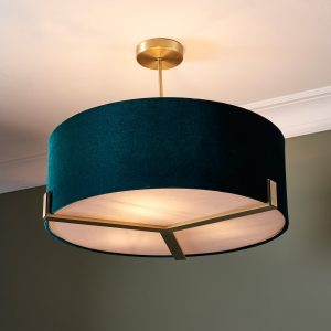 Gallery Direct Hayfield Pendant Light Antique Brass | Shackletons