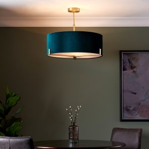 Gallery Direct Hayfield Pendant Light Antique Brass | Shackletons