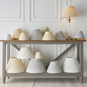 Gallery Direct Chatsworth 1 Shade Light Ivory 195x135x305mm | Shackletons