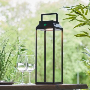 Gallery Direct Linterna Outdoor 1 Table Lamp 450x150mm | Shackletons