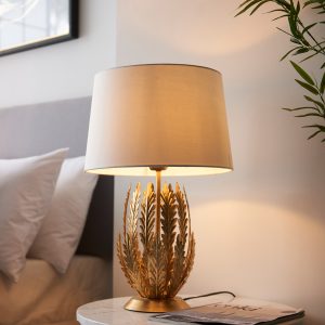 Gallery Direct Delphine 1 Table Lamp Gold Leaf | Shackletons