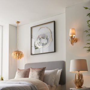 Gallery Direct Delphine 1 Table Lamp Gold Leaf | Shackletons