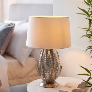 Gallery Direct Delphine 1 Table Lamp Silver Leaf | Shackletons