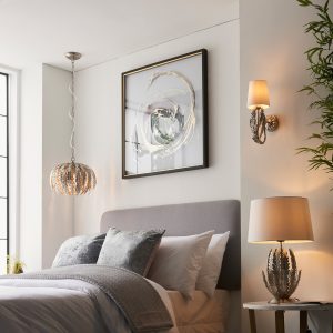 Gallery Direct Delphine 1 Table Lamp Silver Leaf | Shackletons