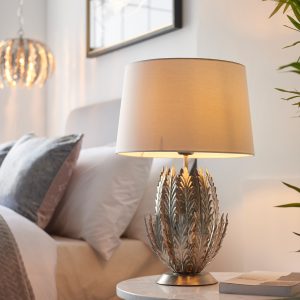 Gallery Direct Delphine 1 Table Lamp Silver Leaf | Shackletons