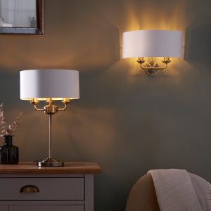 Gallery Direct Highclere 3 Table Lamp Antique Brass | Shackletons