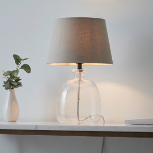 Gallery Direct Lyra Table Lamp Clear Grey | Shackletons