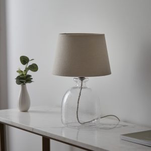 Gallery Direct Lyra Table Lamp Clear Grey | Shackletons