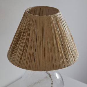 Gallery Direct Lyra Table Lamp Clear Natural Raffia | Shackletons