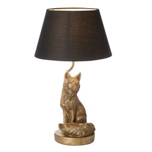 Gallery Direct Fox 1 Table Lamp Gold | Shackletons