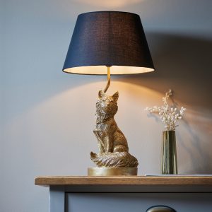 Gallery Direct Fox 1 Table Lamp Gold | Shackletons