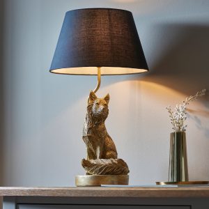 Gallery Direct Fox 1 Table Lamp Gold | Shackletons