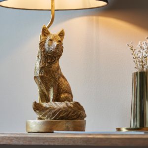 Gallery Direct Fox 1 Table Lamp Gold | Shackletons