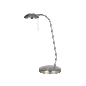 Gallery Direct Hackney Table Lamp Satin Chrome | Shackletons