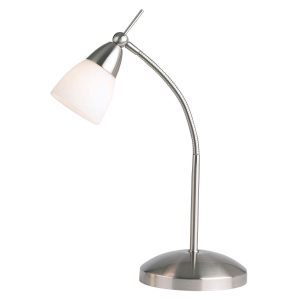 Gallery Direct Range Table Lamp Satin Chrome | Shackletons