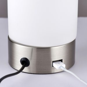 Gallery Direct Dara Table Lamp Brushed Nickel | Shackletons