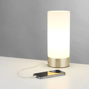 Gallery Direct Dara Table Lamp Brushed Brass | Shackletons