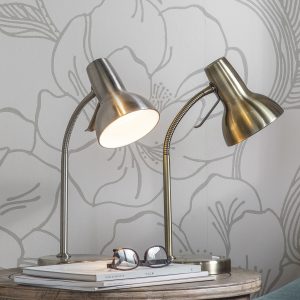 Gallery Direct Amalfi USB Table Lamp Nickel | Shackletons