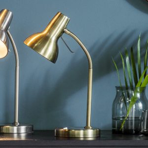 Gallery Direct Amalfi USB Table Lamp Antique Brass | Shackletons