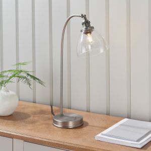 Gallery Direct Hansen 1 Table Light Brushed Silver | Shackletons