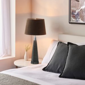 Gallery Direct Naia 1 Table Light Grey Glass Mocha | Shackletons